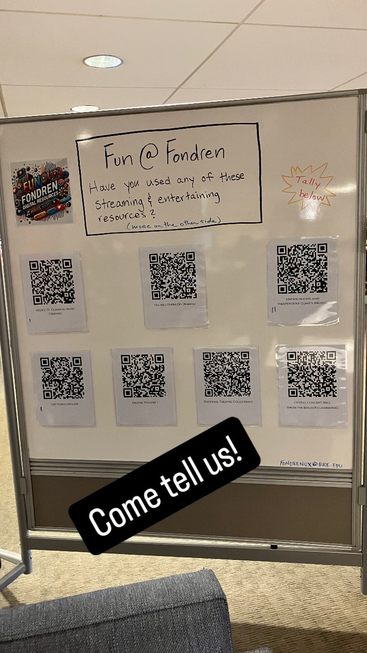 qr codes on a whiteboard