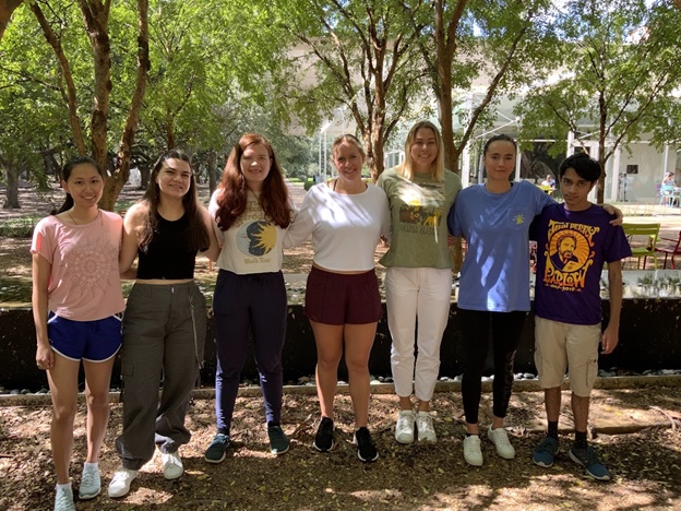 Students pictured: Jennifer Wang, Emma Saving, Raiya Myren, Shannon Jelley, Sini Koviu, Rocio Gonzalez-Espresati Clement, Shreyas Minocha