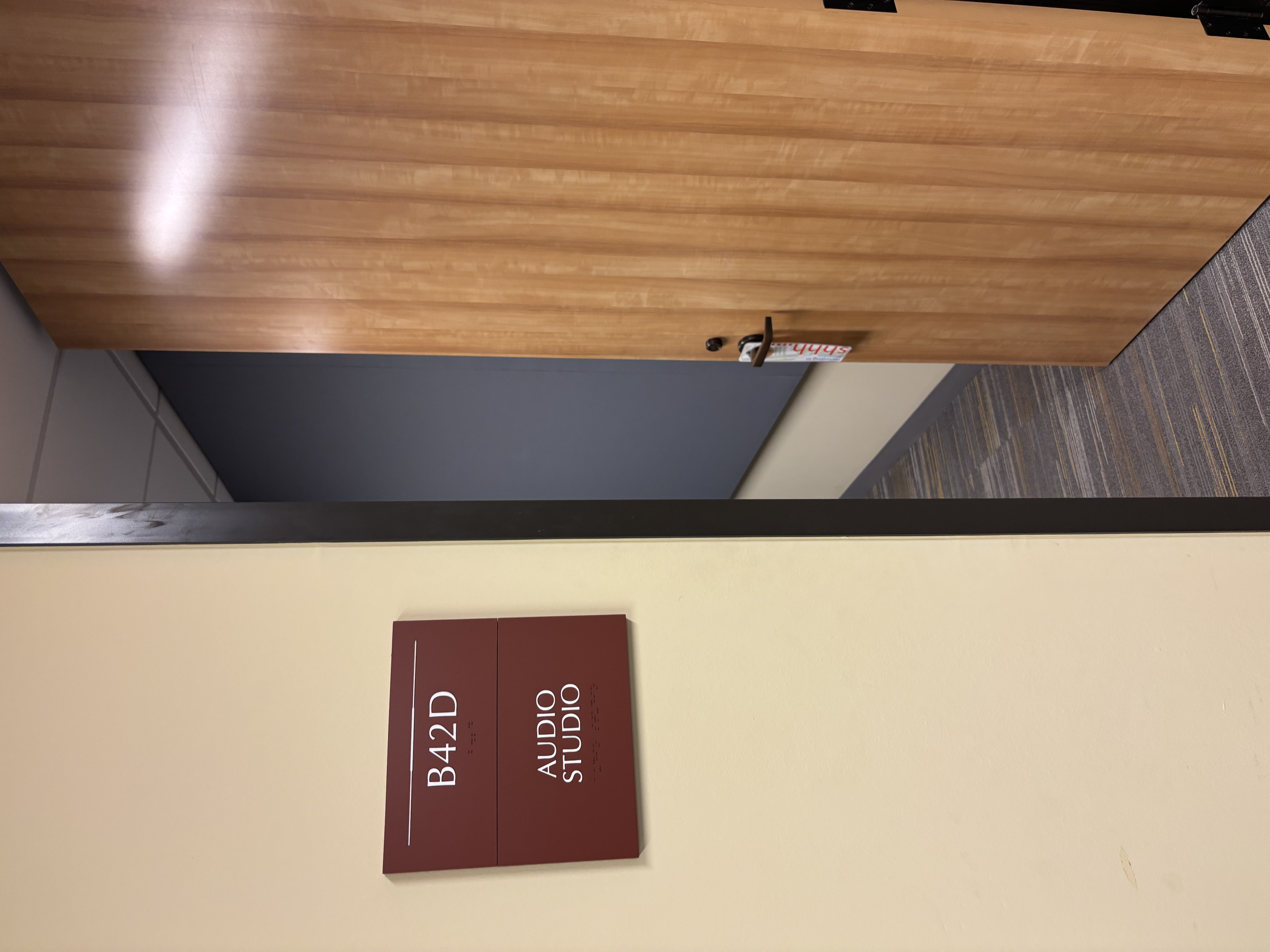 audio studio doorway
