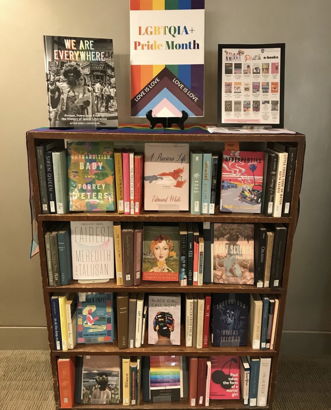 LGBTQIA+ Pride Month Book Display