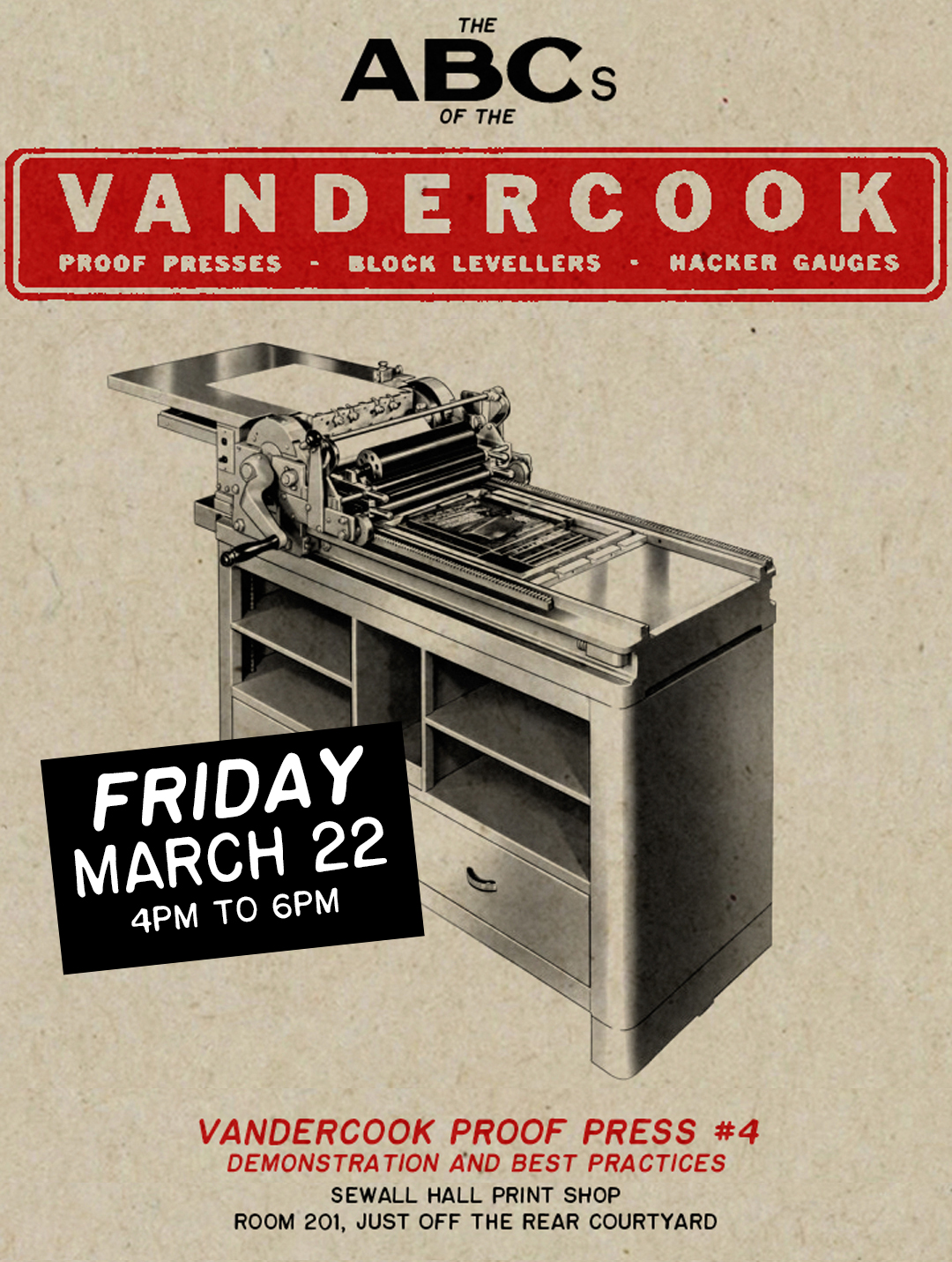 The ABCs of the Vandercook Proof Press #4; demonstration and best practices