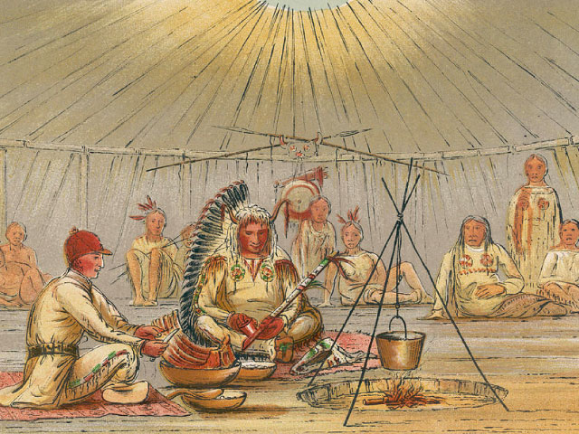 Illustration of Native American manners and customs
