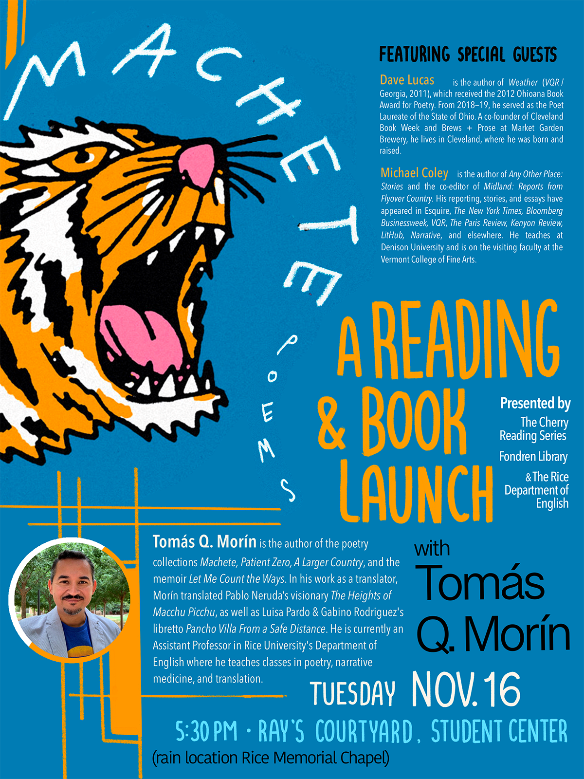 A Reading and Book Launch with Tomás Q. Morín.