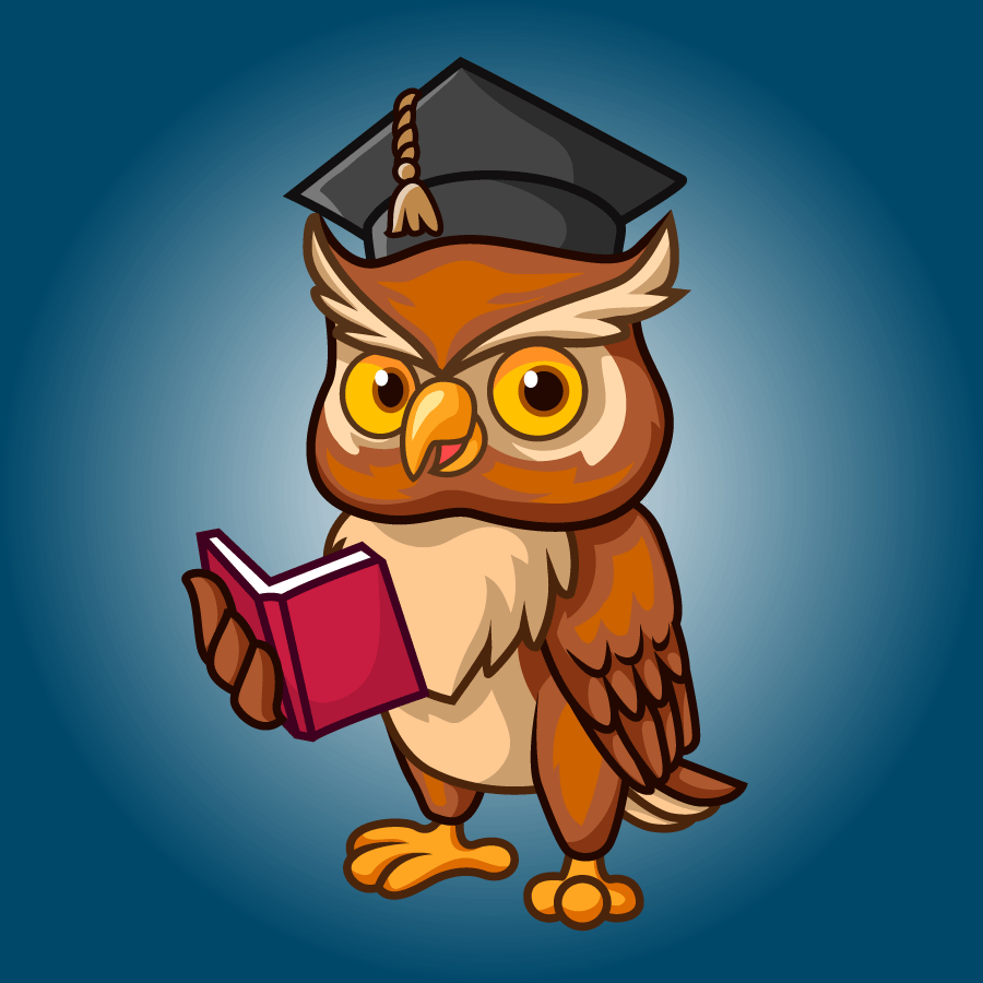Owl Holding Book