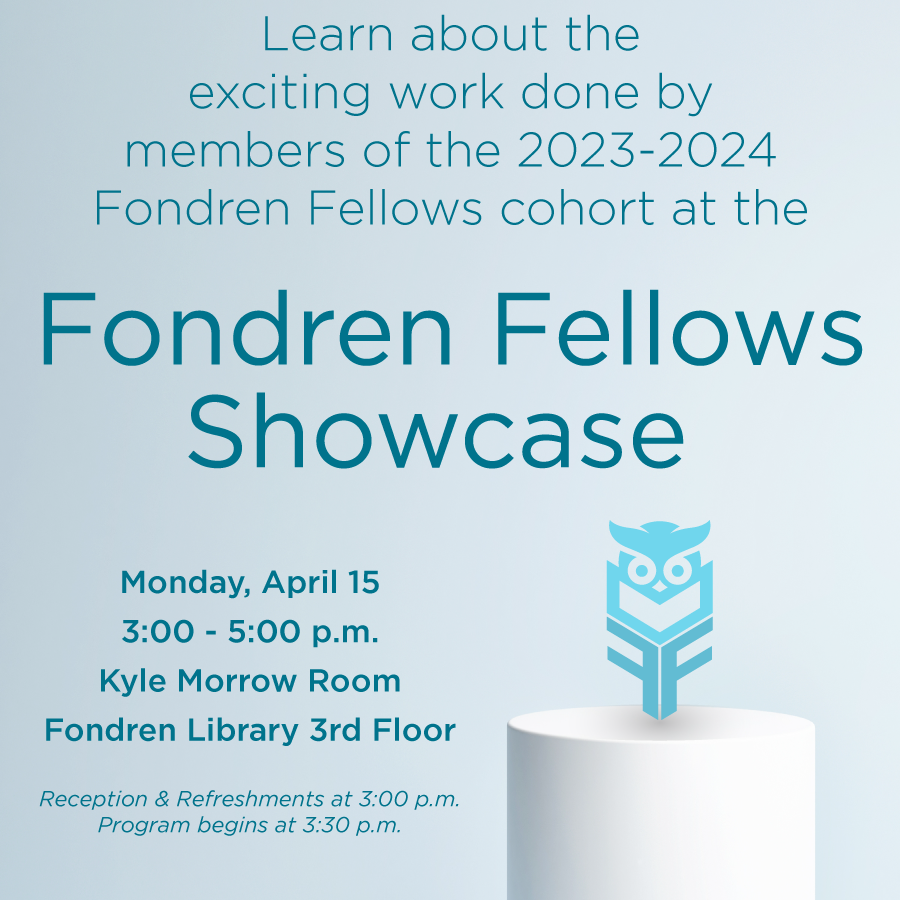 Fondren Fellows Showcase Poster - decorative