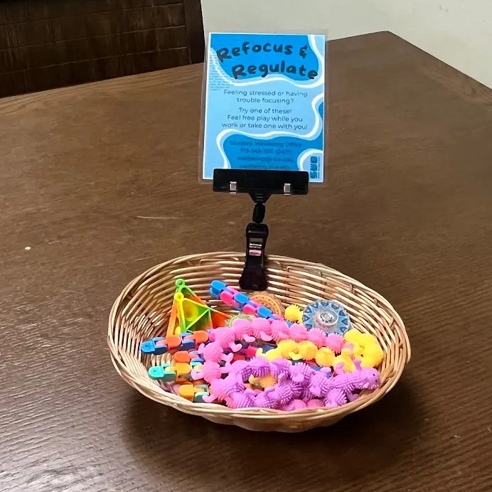 basket of fidget toys