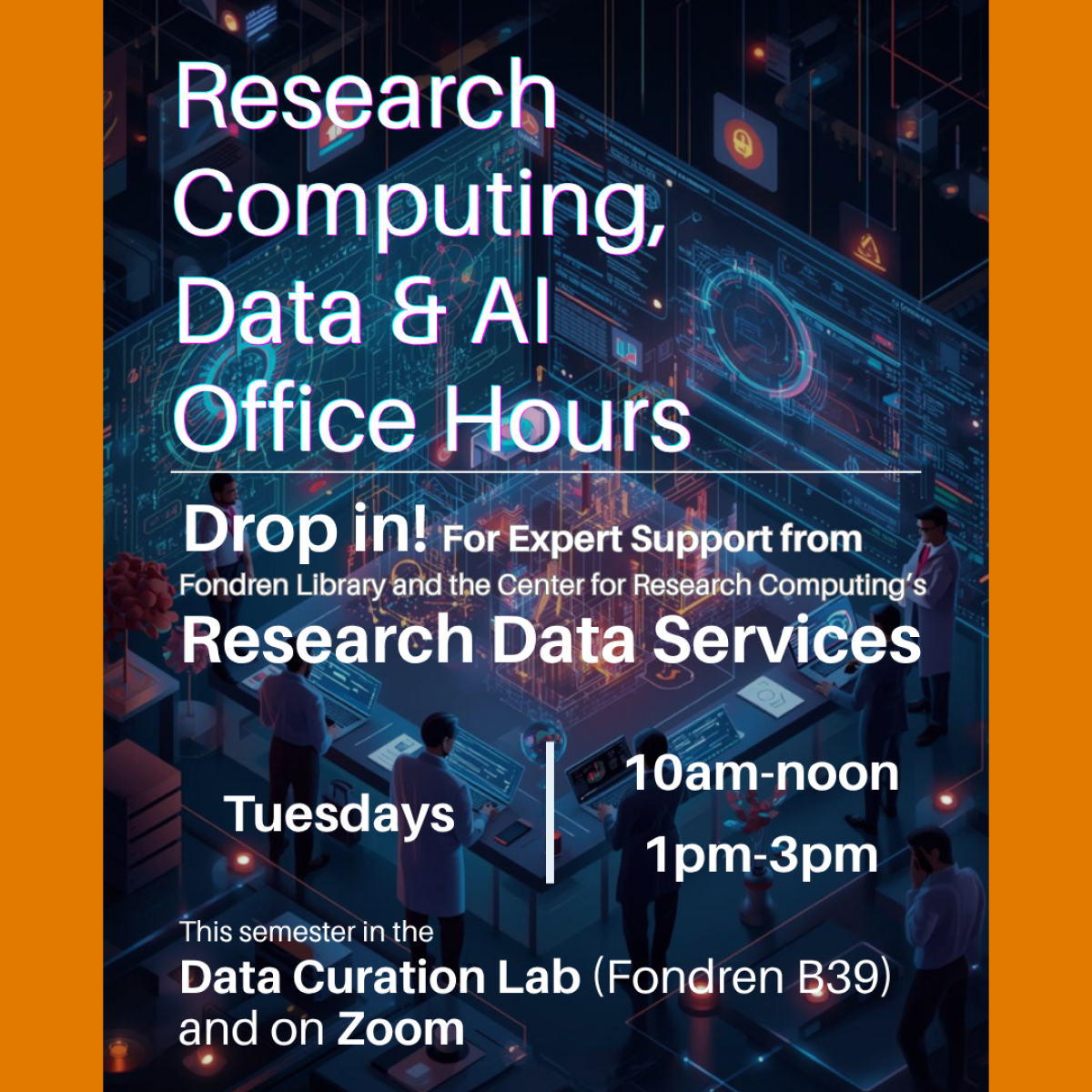 Research Computing, Data & AI Office Hours flyer