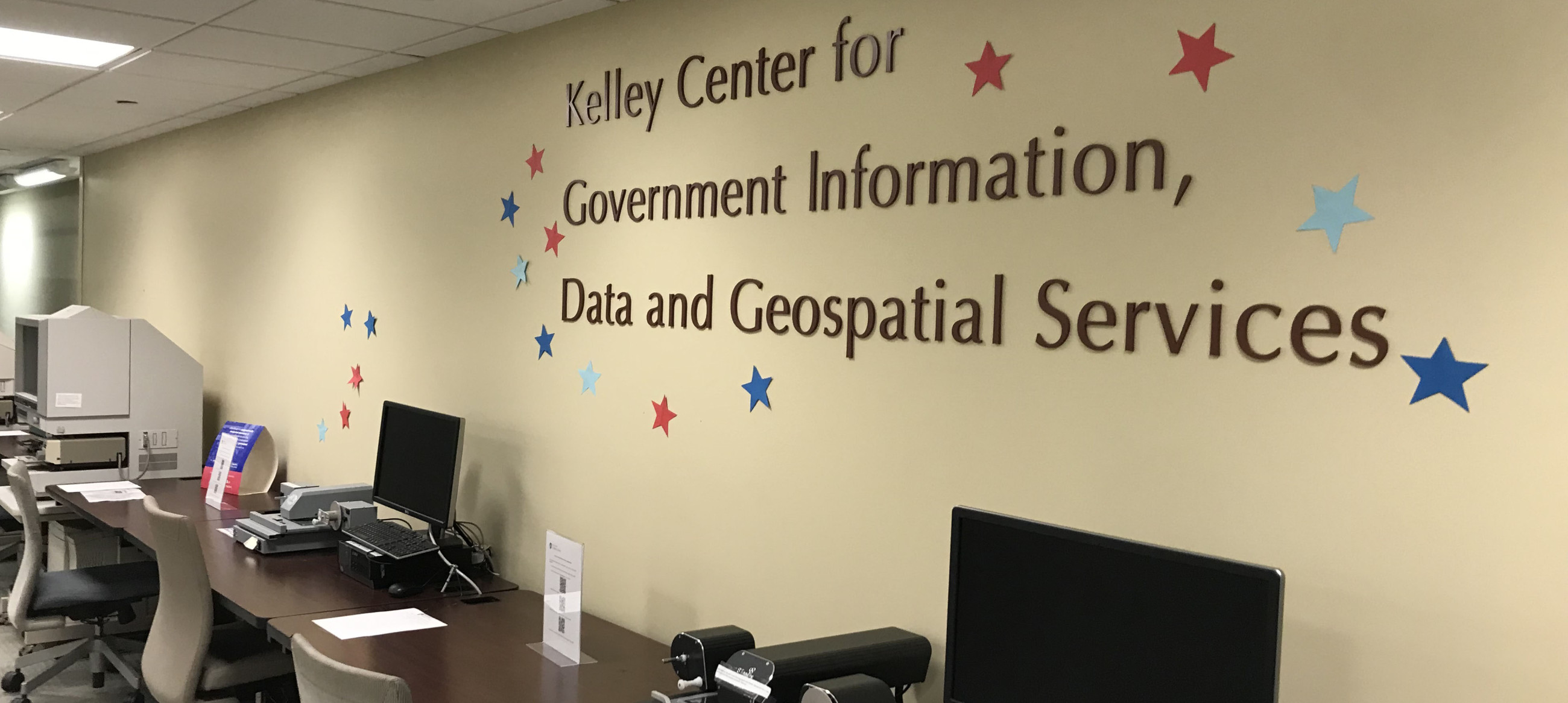 Kelley Center microform equipment area