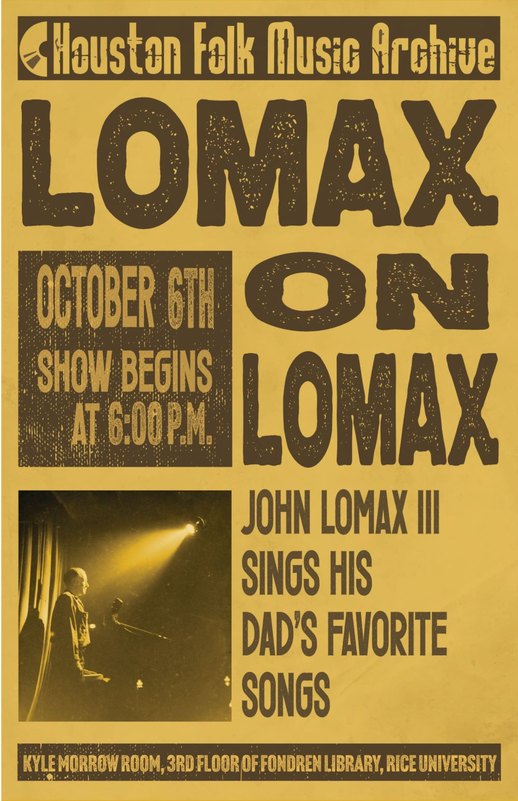 Lomax on Lomax vintage poster