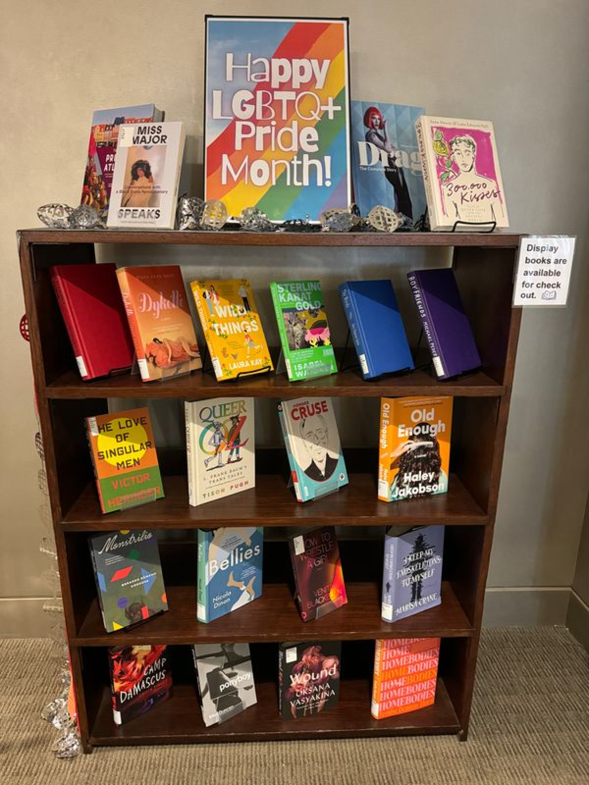 Pride Book Display Shelf