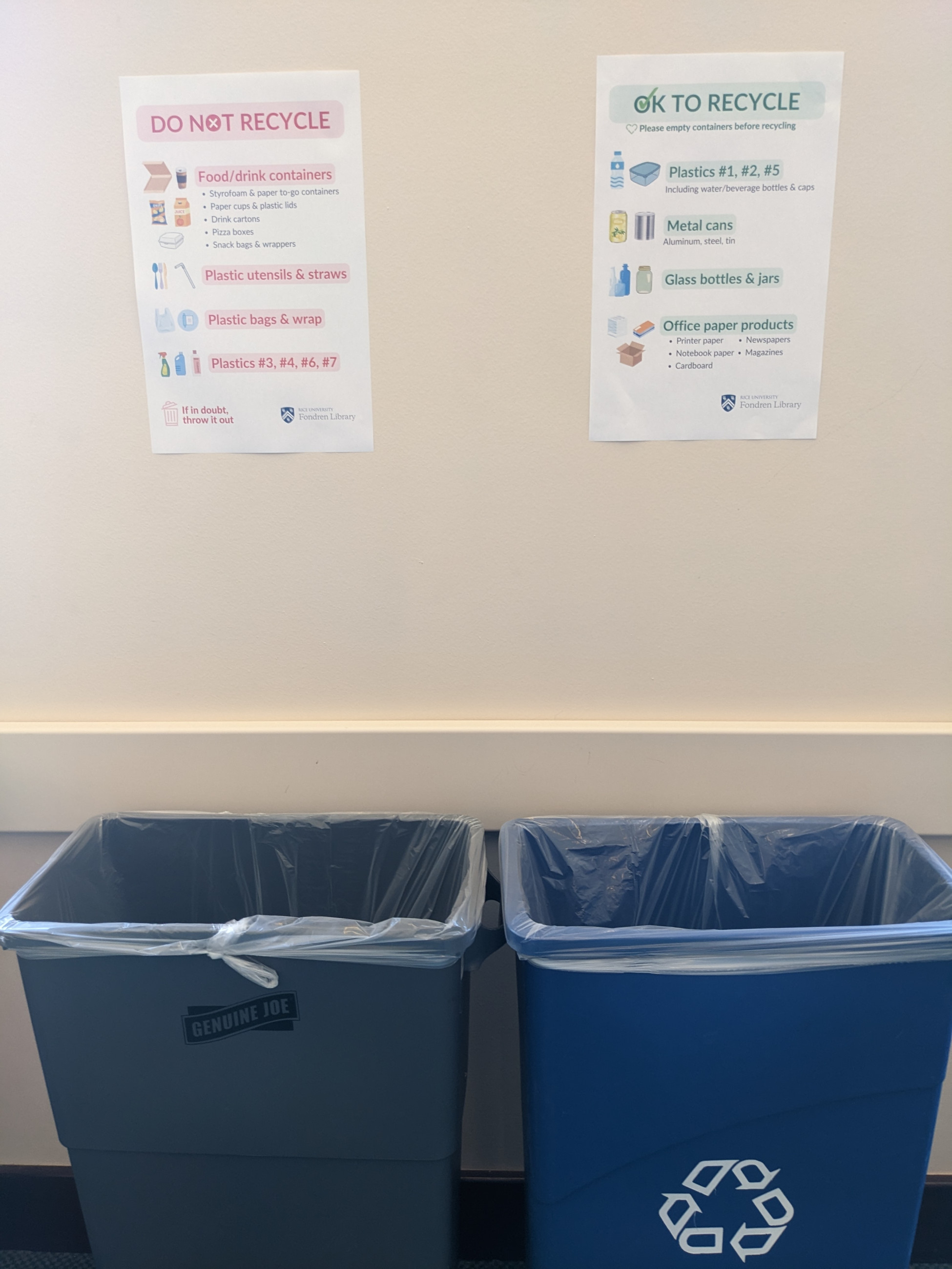 recycling bins