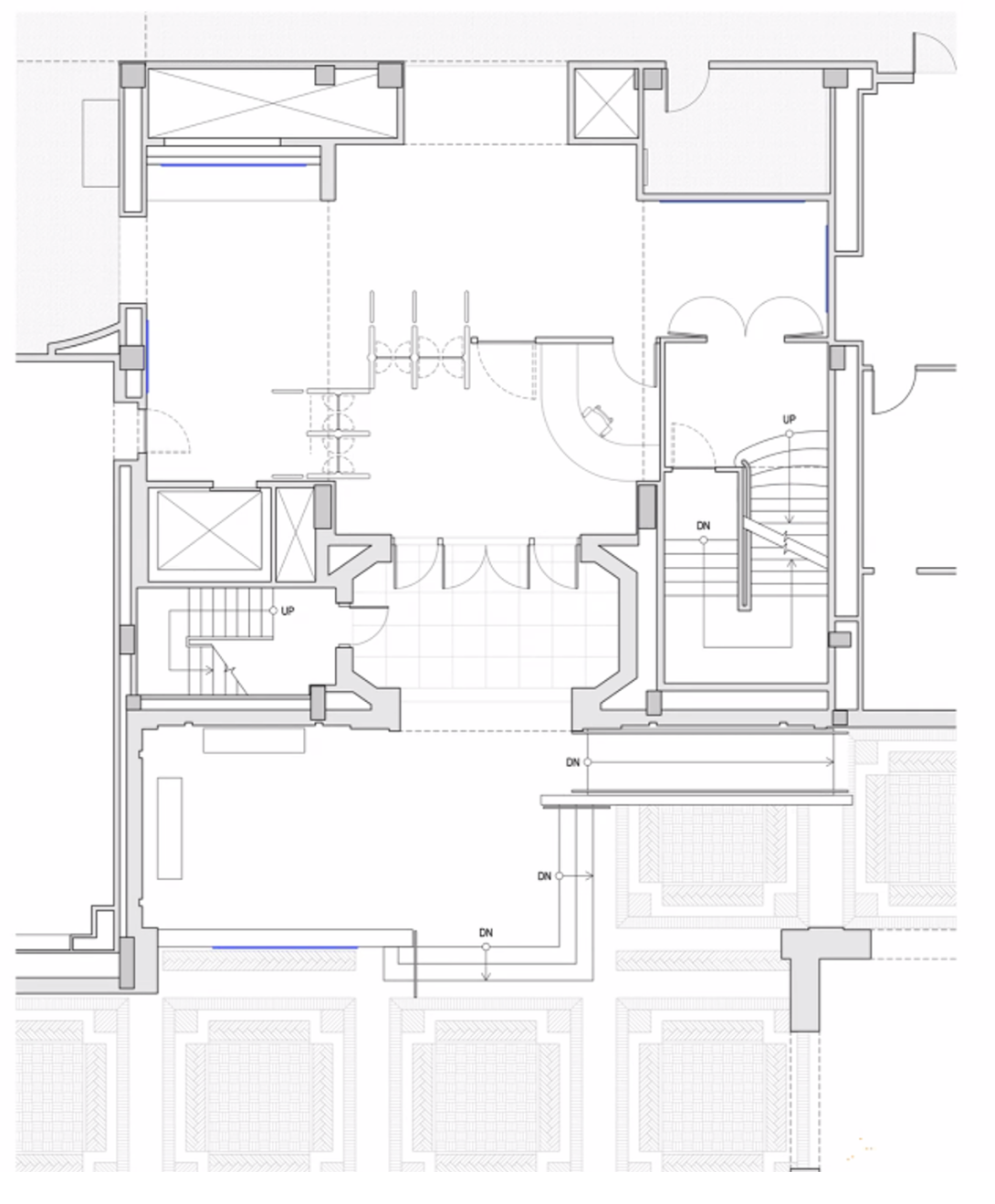 east entrance floor plan line drawing
