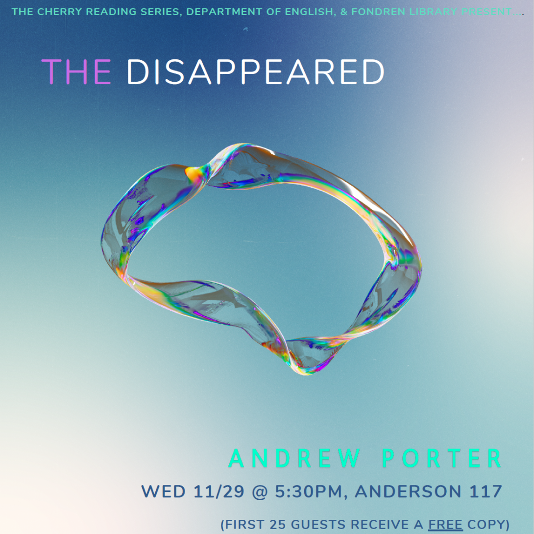 The Disappeared by Andrew Porter book cover - First 25 Guests Receive a free copy